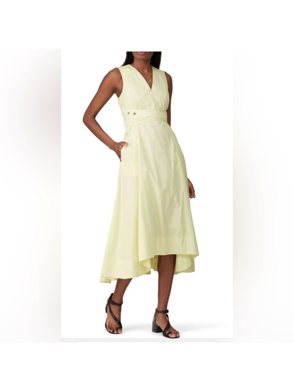 3.1 Phillip Lim Sleeveless Poplin V-Neck 2